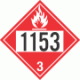 UN 1153 - Flammable Class 3 Placards