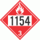 UN 1154 - Flammable Class 3 Placards