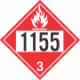 UN 1155 - Flammable Class 3 Placards