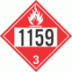 UN 1159 - Flammable Class 3 Placards