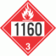 UN 1160 - Flammable Class 3 Placards