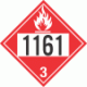 UN 1161 - Flammable Class 3 Placards