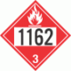 UN 1162 - Flammable Class 3 Placards