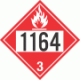 UN 1164 - Flammable Class 3 Placards