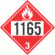 UN 1165 - Flammable Class 3 Placards