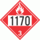 UN 1170 - Flammable Class 3 Placards