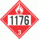 UN 1176 - Flammable Class 3 Placards