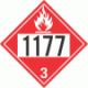 UN 1177 - Flammable Class 3 Placards