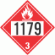 UN 1179 - Flammable Class 3 Placards