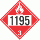 UN 1195 - Flammable Class 3 Placards