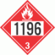 UN 1196 - Flammable Class 3 Placards