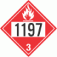 UN 1197 - Flammable Class 3 Placards