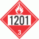 UN 1201 - Flammable Class 3 Placards