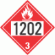 UN 1202 - Flammable Class 3 Placards