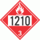 UN 1210 - Flammable Class 3 Placards