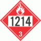 UN 1214 - Flammable Class 3 Placards