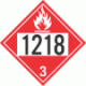 UN 1218 - Flammable Class 3 Placards