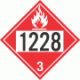 UN 1228 - Flammable Class 3 Placards