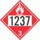 UN 1237 - Flammable Class 3 Placards