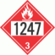 UN 1247 - Flammable Class 3 Placards