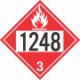 UN 1248 - Flammable Class 3 Placards