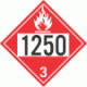 UN 1250 - Flammable Class 3 Placards