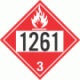 UN 1261 - Flammable Class 3 Placards