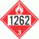 UN 1262 - Flammable Class 3 Placards