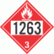 UN 1263 - Flammable Class 3 Placards