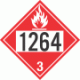 UN 1264 - Flammable Class 3 Placards