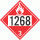 UN 1268 - Flammable Class 3 Placards