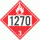 UN 1270 - Flammable Class 3 Placards