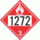 UN 1272 - Flammable Class 3 Placards