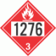 UN 1276 - Flammable Class 3 Placards