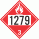 UN 1279 - Flammable Class 3 Placards