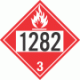 UN 1282 - Flammable Class 3 Placards