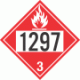 UN 1297 - Flammable Class 3 Placards