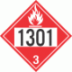 UN 1301 - Flammable Class 3 Placards