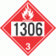 UN 1306 - Flammable Class 3 Placards