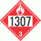 UN 1307 - Flammable Class 3 Placards