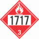 UN 1717 - Flammable Class 3 Placards