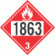 UN 1863 - Flammable Class 3 Placards