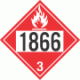 UN 1866 - Flammable Class 3 Placards