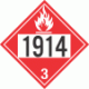 UN 1914 - Flammable Class 3 Placards