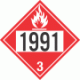 UN 1991 - Flammable Class 3 Placards