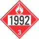 UN 1992 - Flammable Class 3 Placards