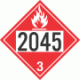 UN 2045 - Flammable Class 3 Placards