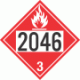 UN 2046 - Flammable Class 3 Placards