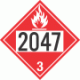 UN 2047 - Flammable Class 3 Placards