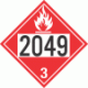 UN 2049 - Flammable Class 3 Placards